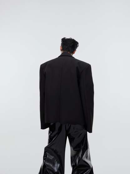 【23s September.】Padded Shoulder Oversized Blazer-IYAMIUIO