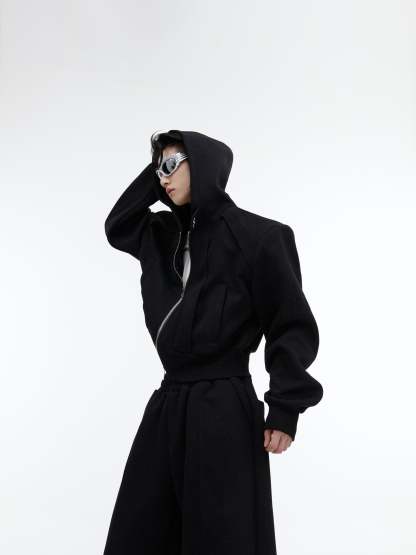 【23s October.】Fine Sparkly Hooded Sweatshirt Set-IYAMIUIO