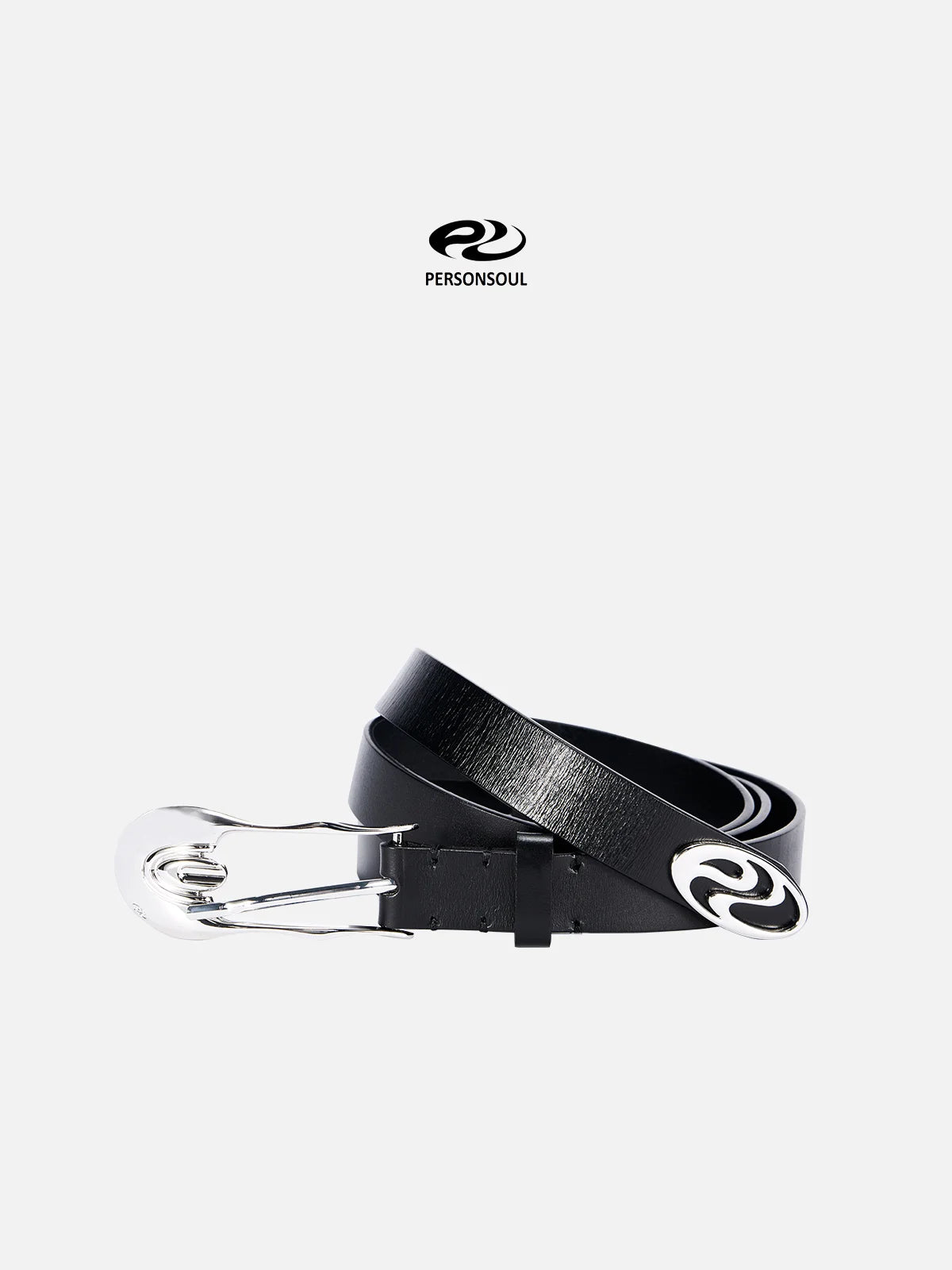 Personsoul Shaped Pin Buckle Leather Belt-IYAMIUIO