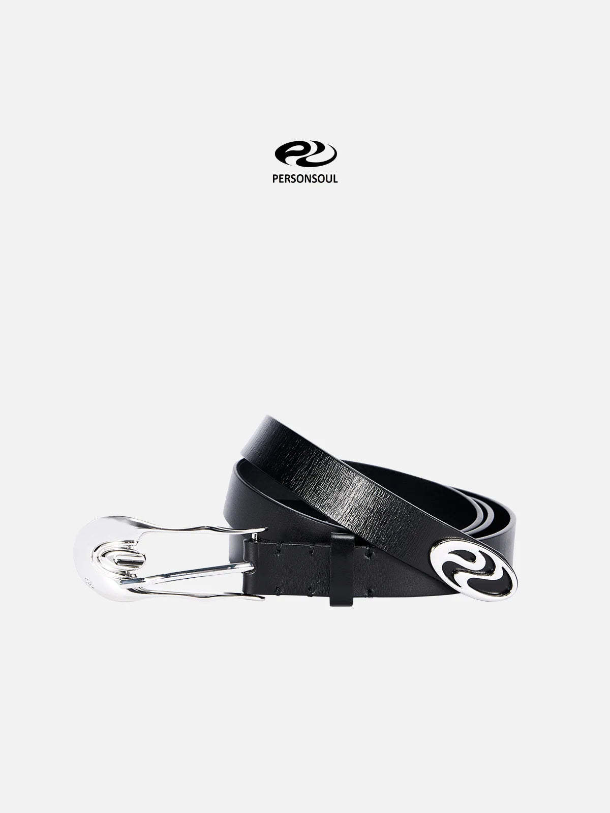 Personsoul Shaped Pin Buckle Leather Belt-IYAMIUIO