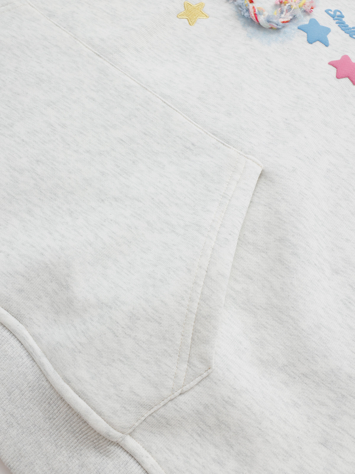 Aelfric Eden Denim Star Applique Embroidery Hoodie-IYAMIUIO