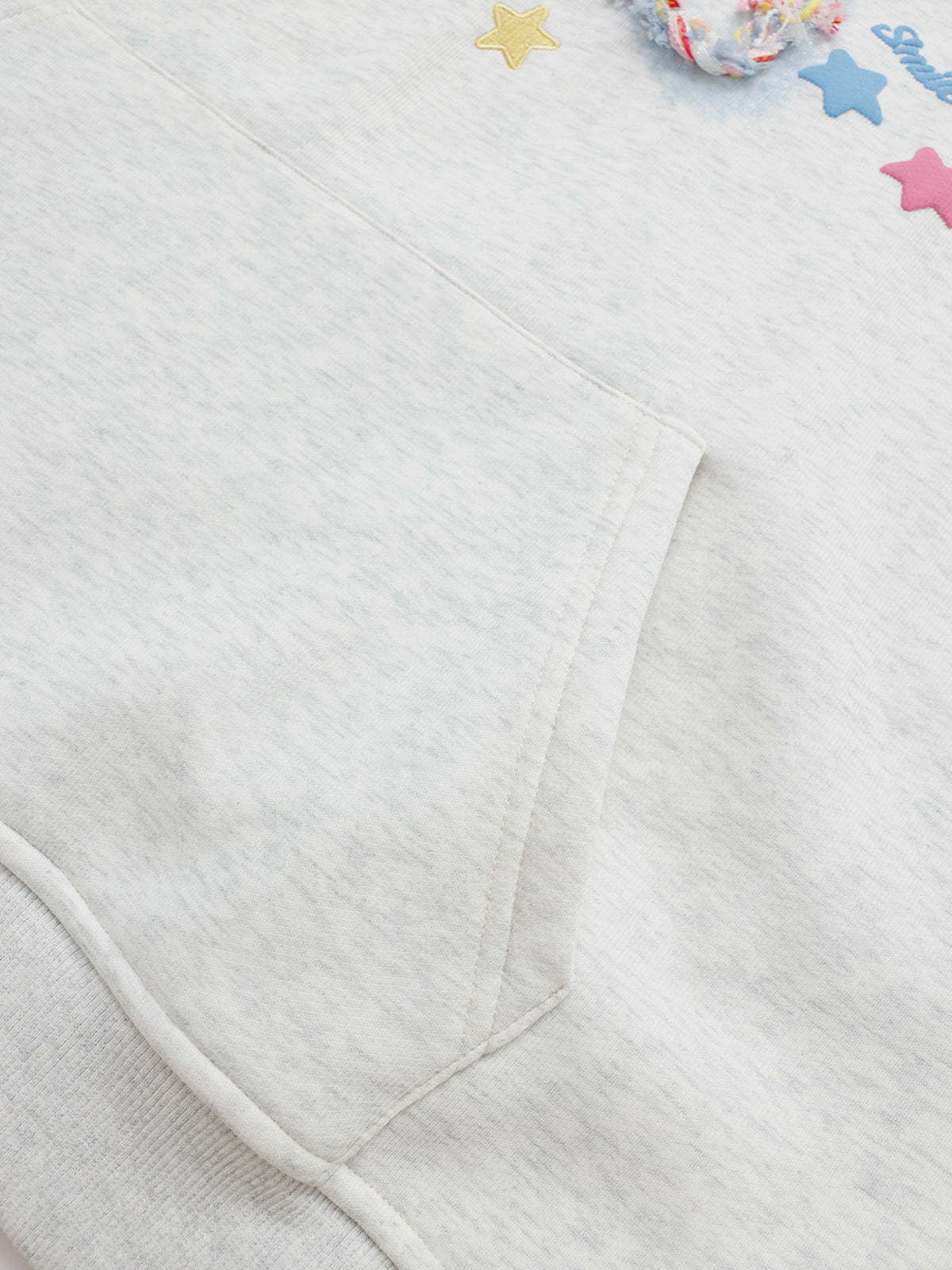 Aelfric Eden Denim Star Applique Embroidery Hoodie-IYAMIUIO