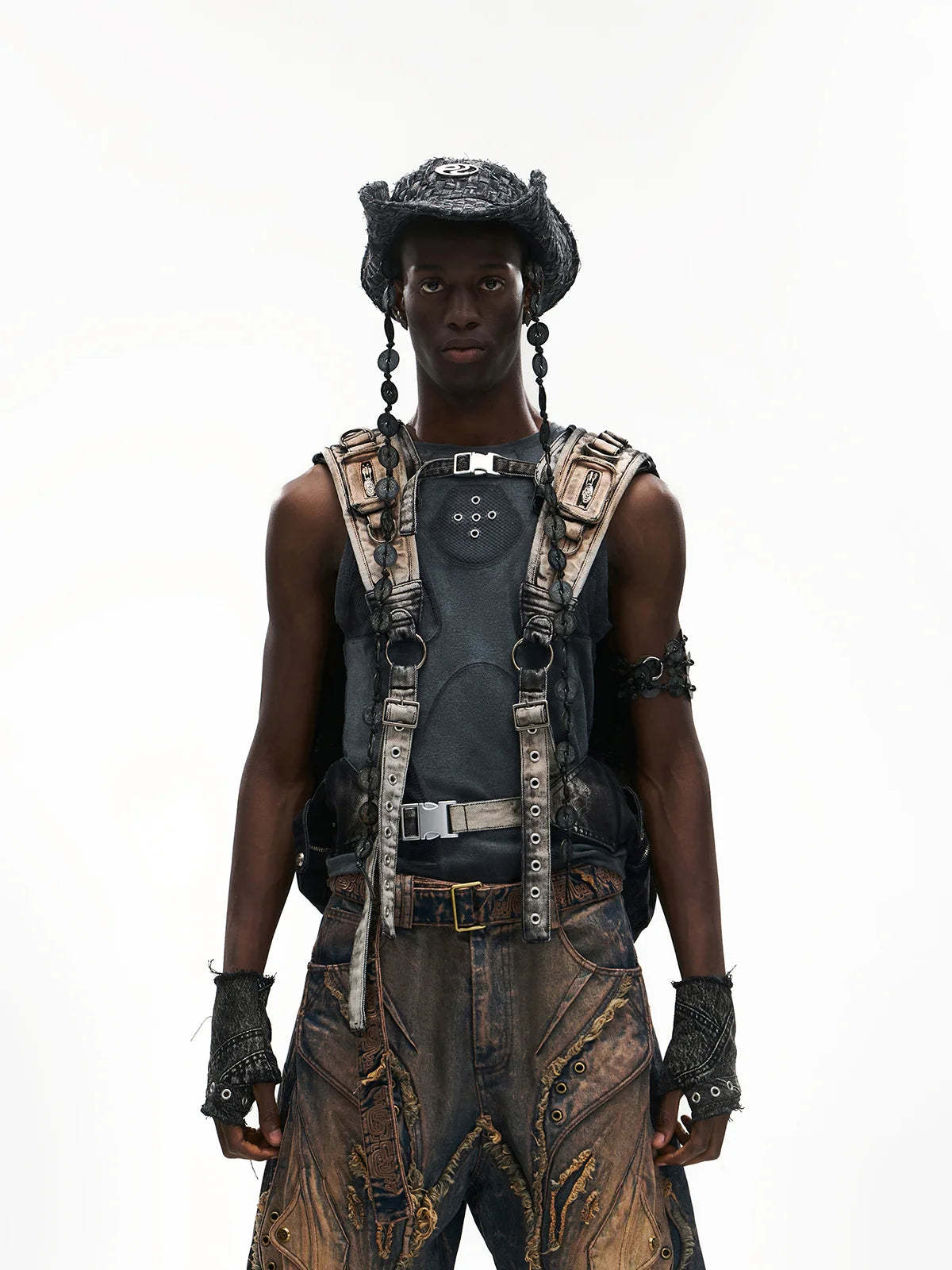 Deconstructed Armor Slim Tank Top-IYAMIUIO