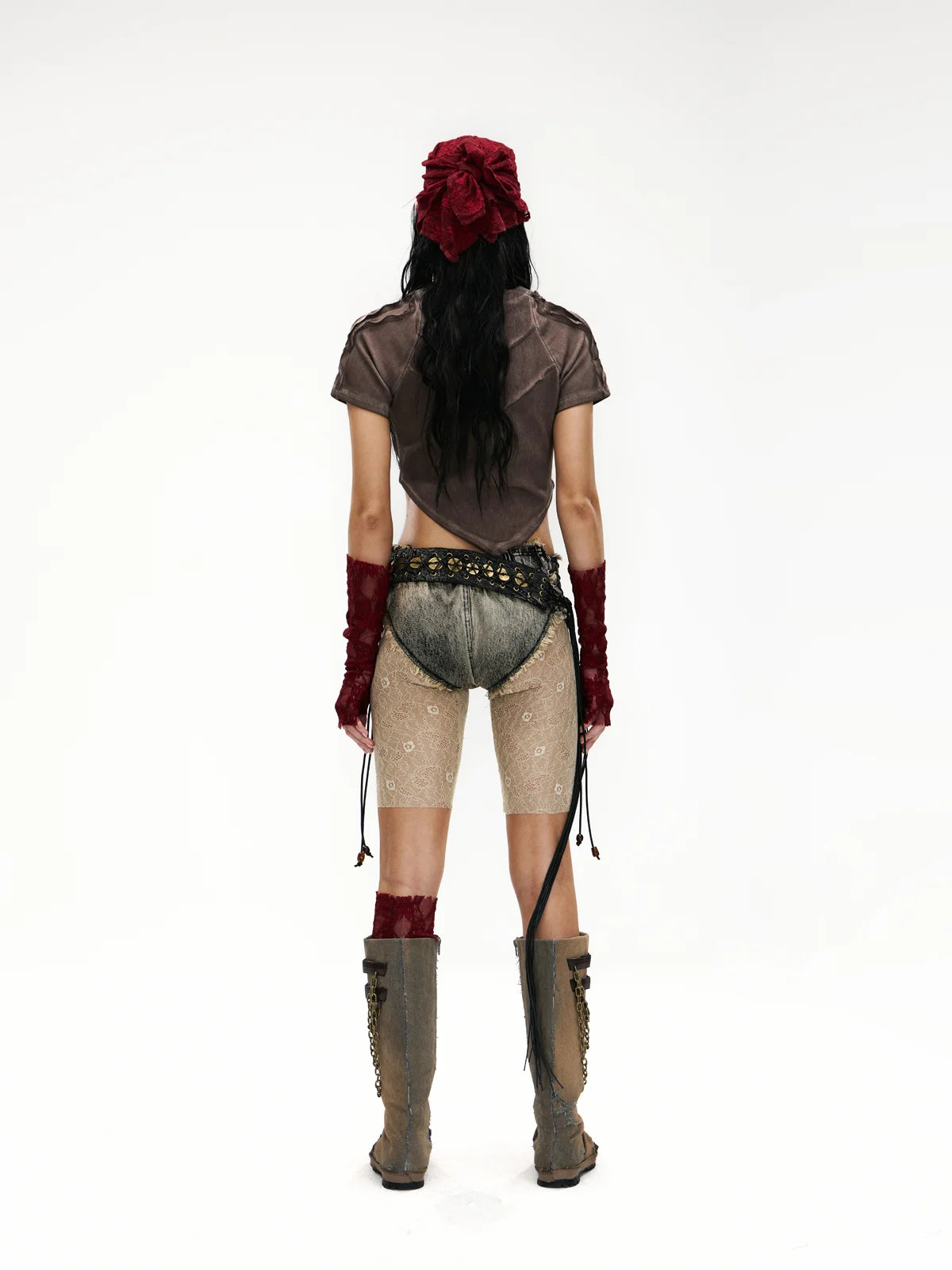 Raw Edge Deconstruction V-hem Top-IYAMIUIO