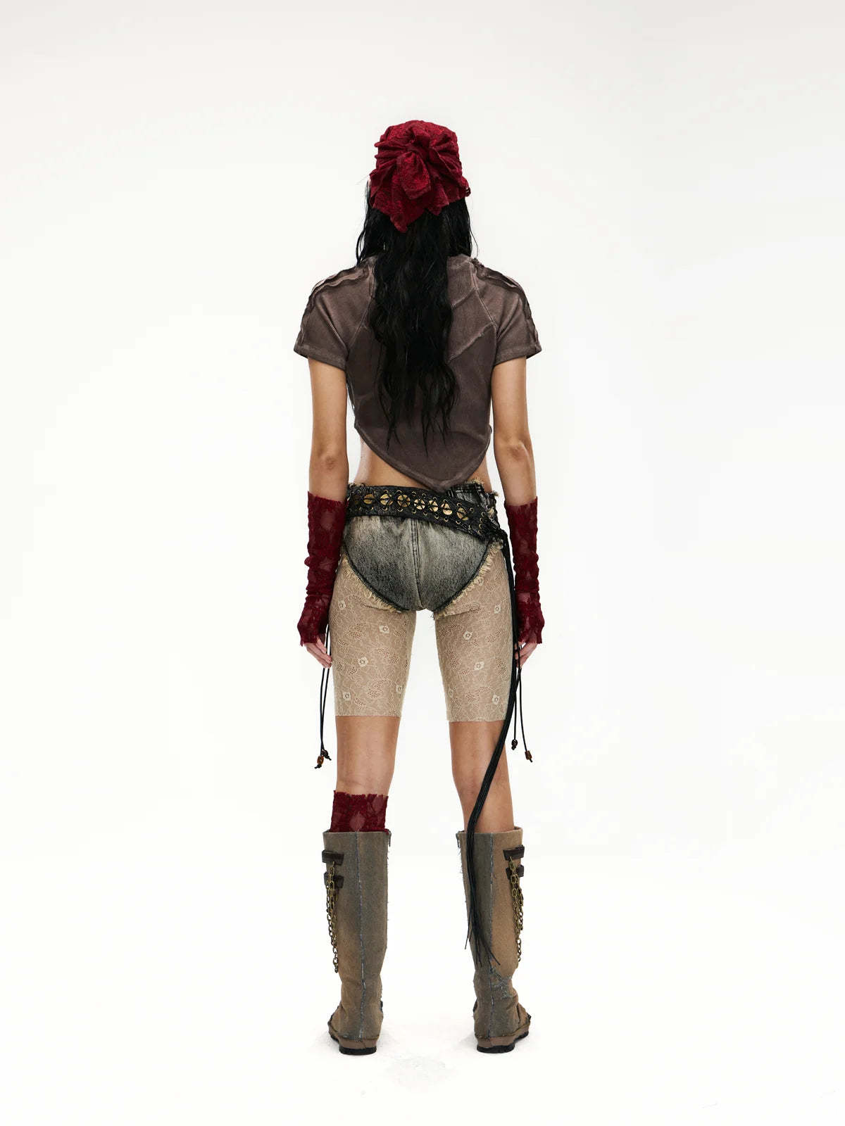 Raw Edge Deconstruction V-hem Top-IYAMIUIO