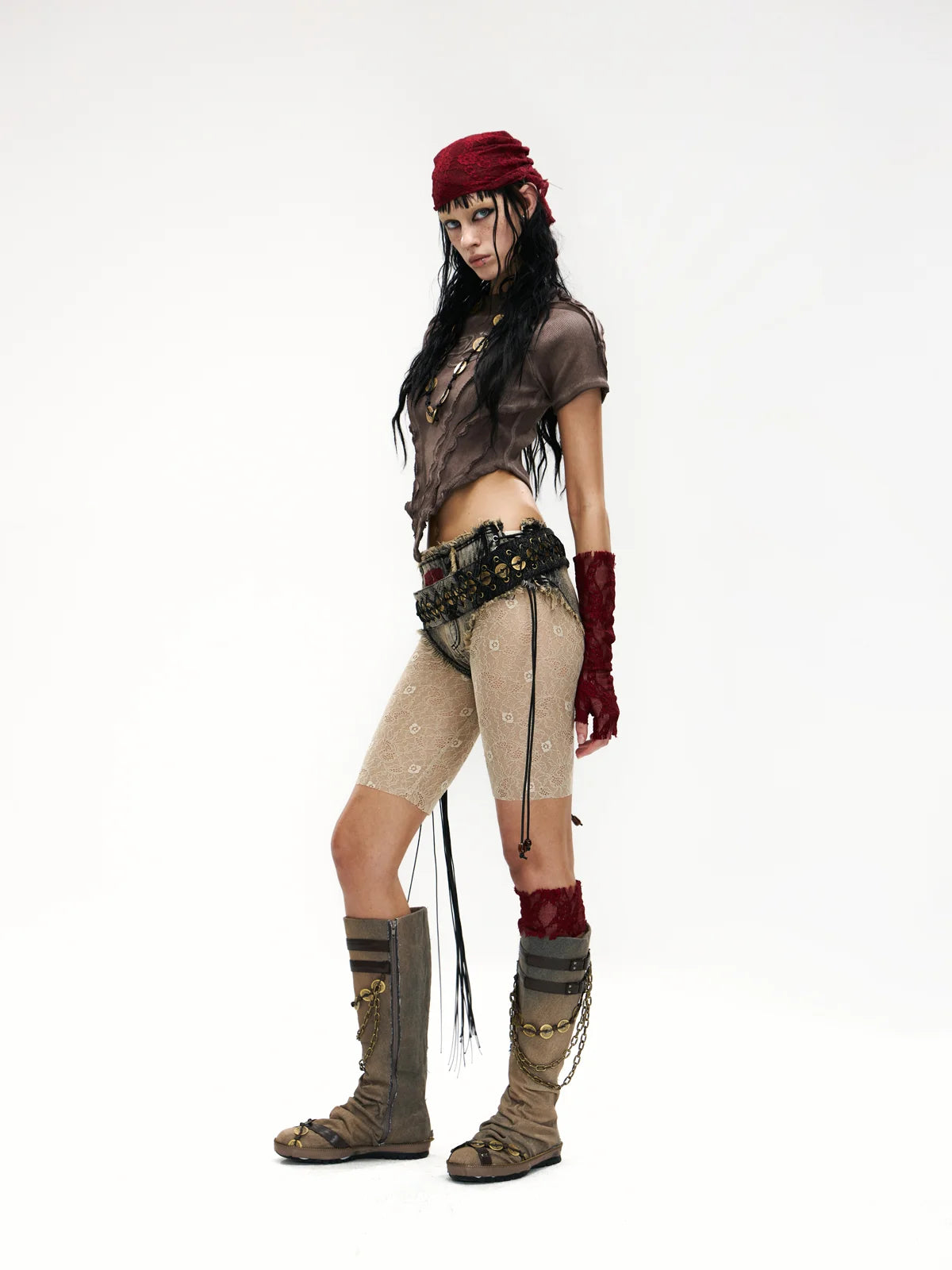 Raw Edge Deconstruction V-hem Top-IYAMIUIO