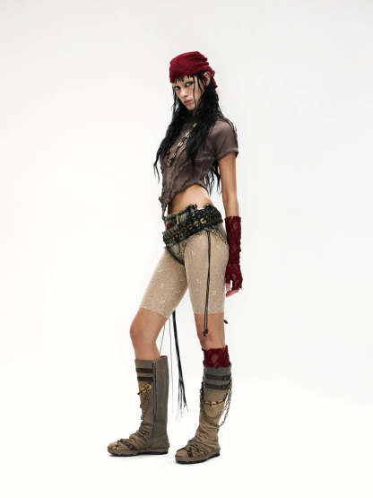 Raw Edge Deconstruction V-hem Top-IYAMIUIO