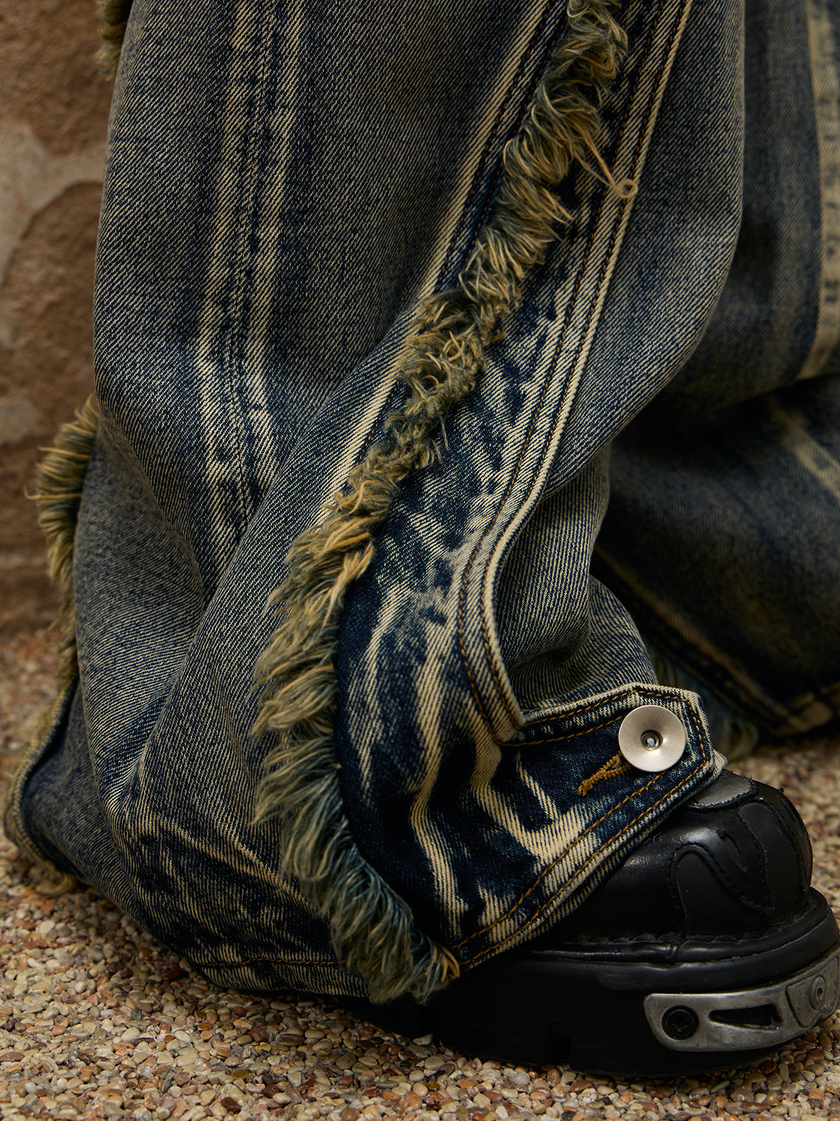 Personsoul Destructive  Denim Jeans-IYAMIUIO