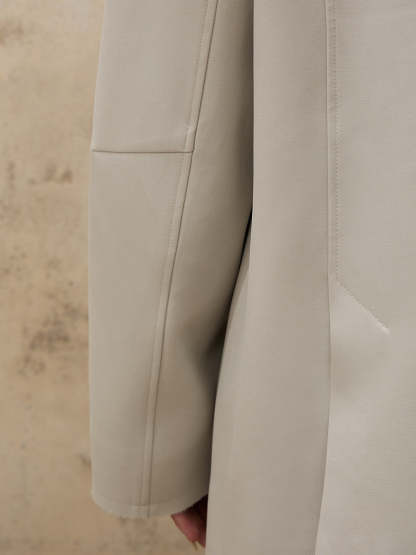 Personsoul Grey Tailoring Blazer-IYAMIUIO