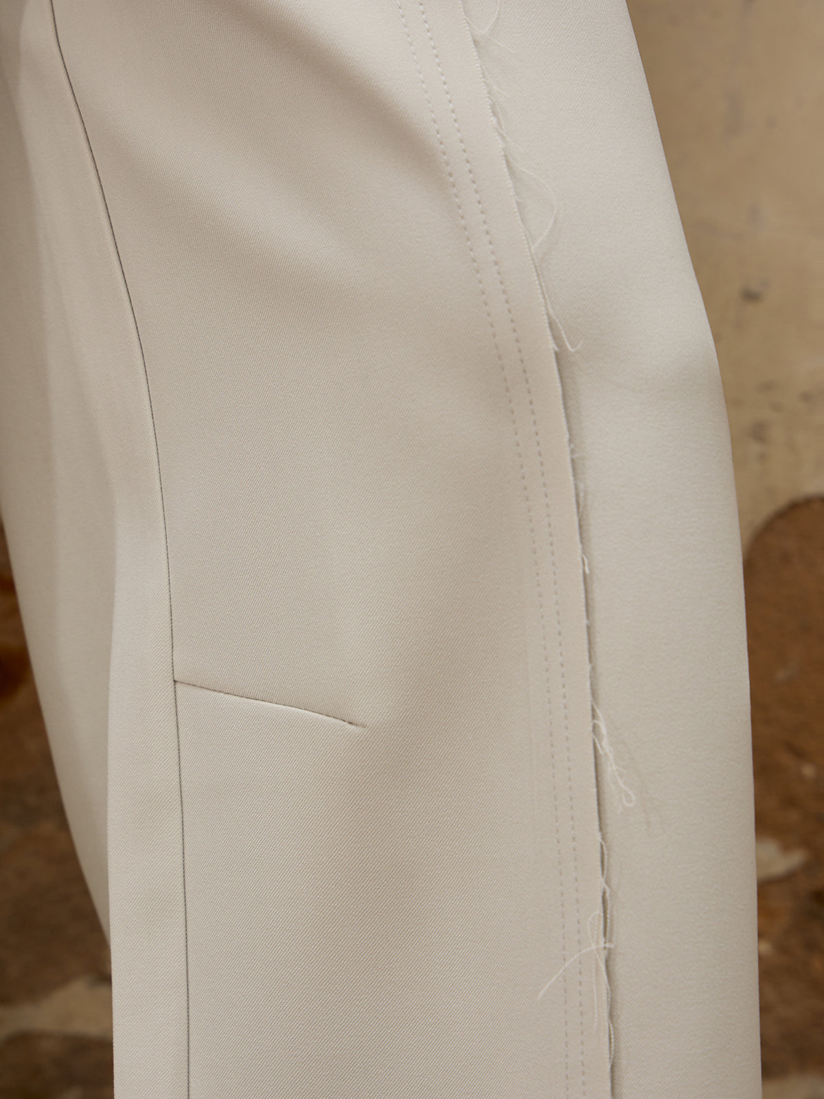 Personsoul Grey Tailoring Trousers-IYAMIUIO