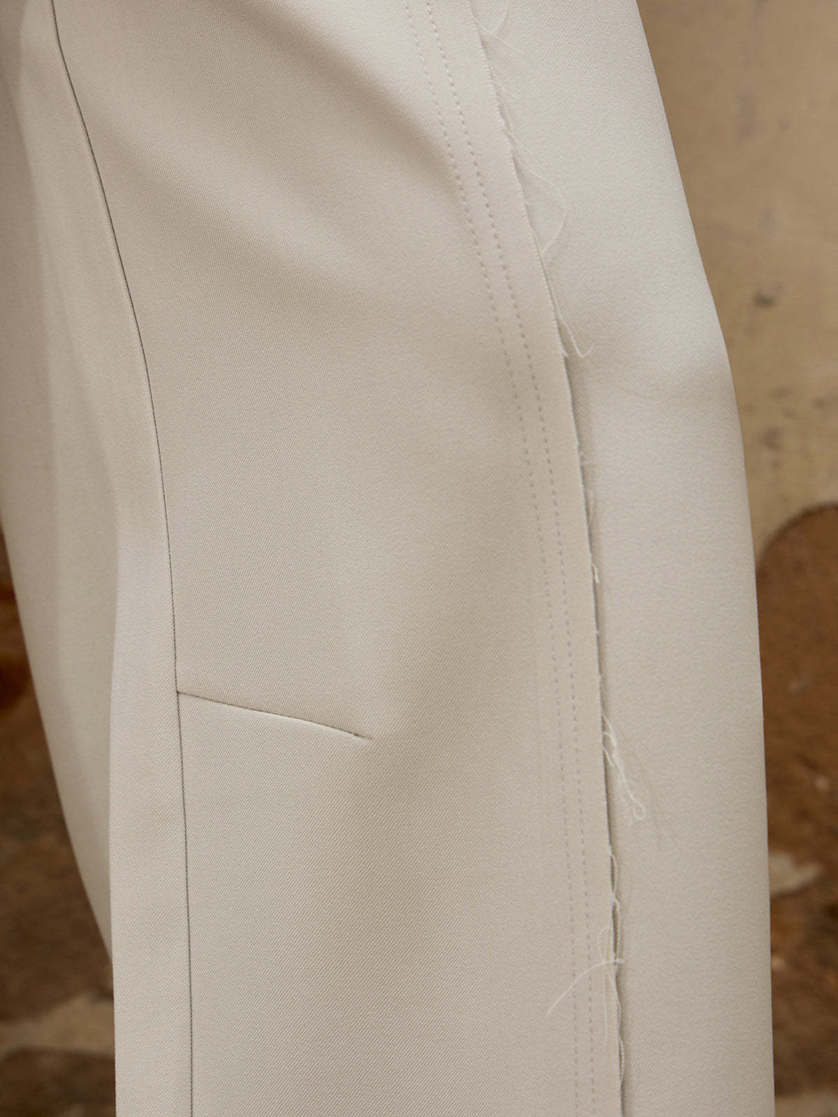 Personsoul Grey Tailoring Trousers-IYAMIUIO