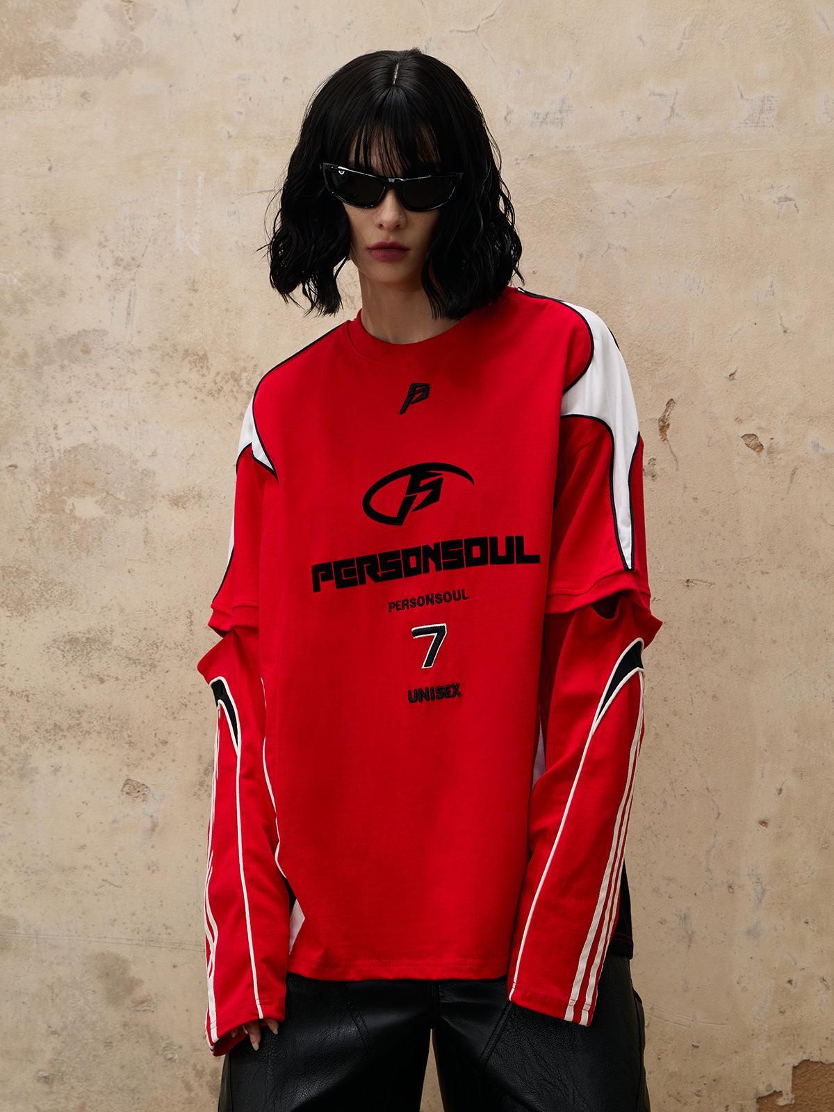 Personsoul Split Sleeve Racing T-shirt-IYAMIUIO