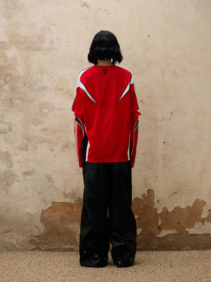 Personsoul Split Sleeve Racing T-shirt-IYAMIUIO