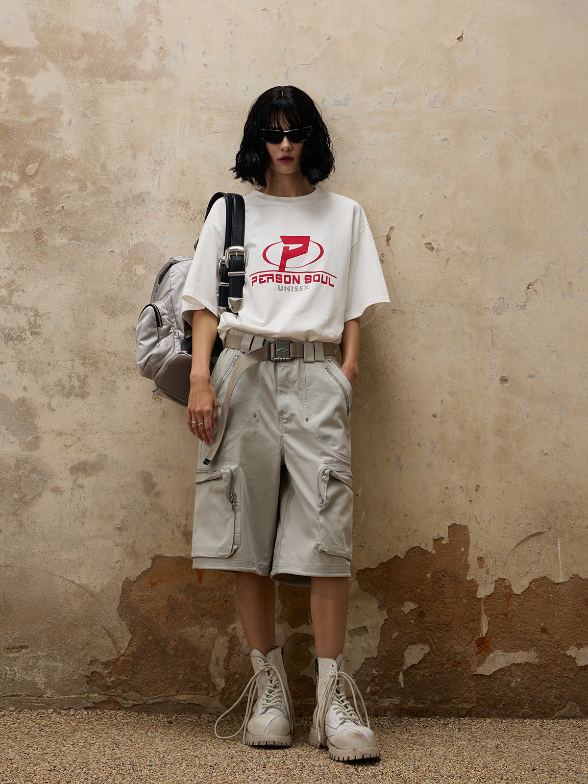 Personsoul Cargo Pocket Shorts-IYAMIUIO