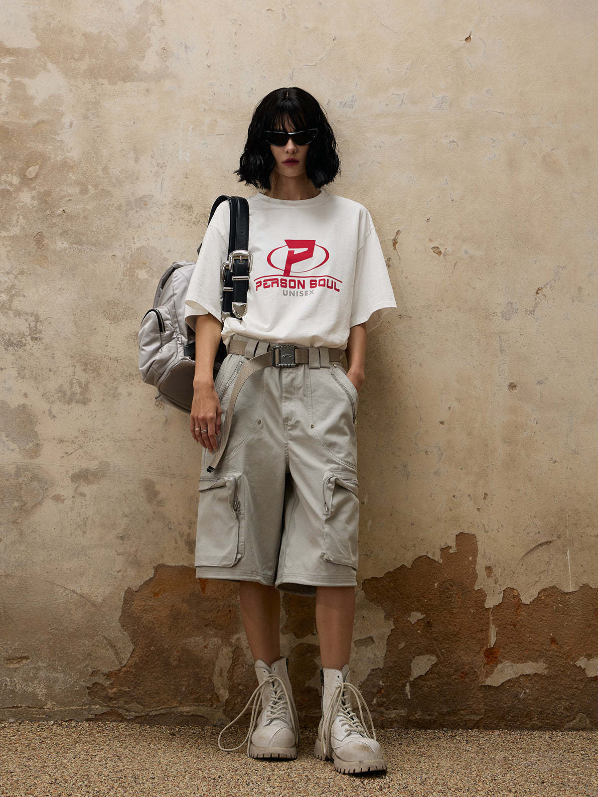 Personsoul Cargo Pocket Shorts-IYAMIUIO