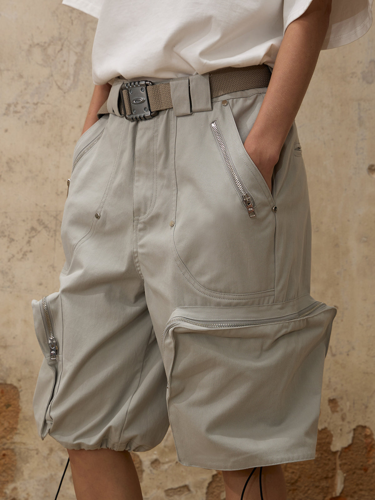 Personsoul Cargo Pocket Shorts-IYAMIUIO