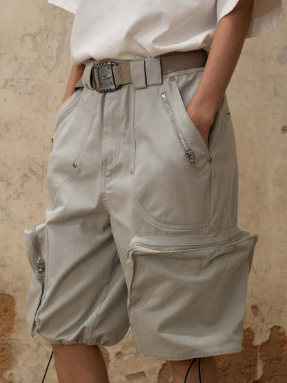 Personsoul Cargo Pocket Shorts-IYAMIUIO