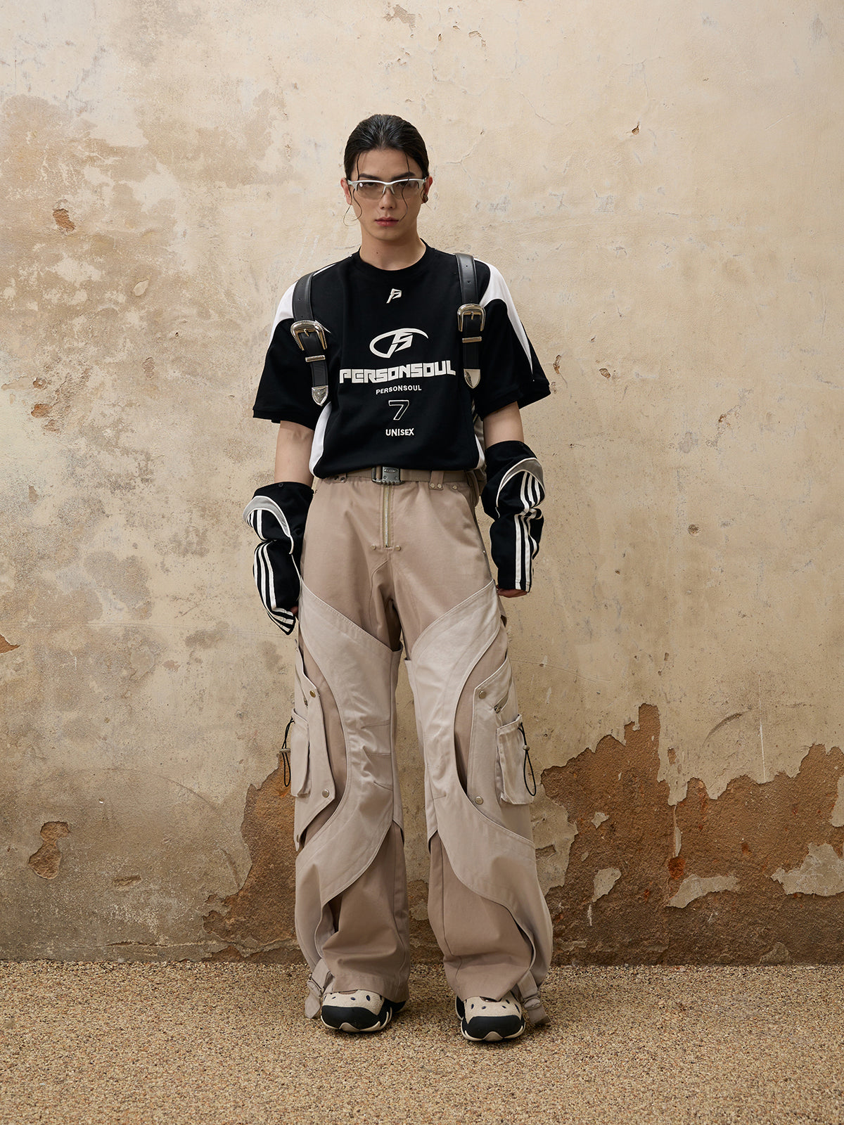 Personsoul Split Sleeve Racing T-shirt-IYAMIUIO