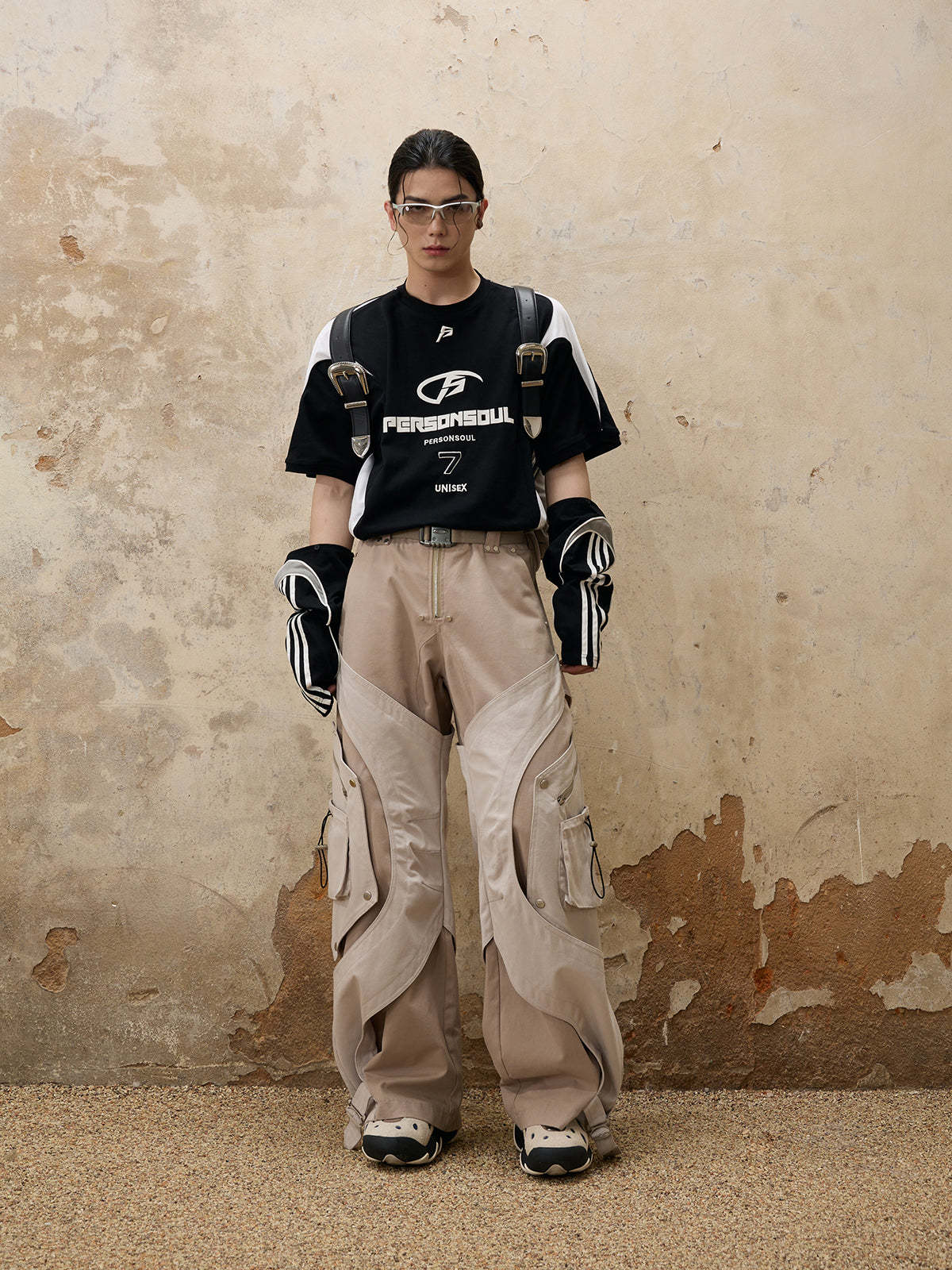 Personsoul Split Sleeve Racing T-shirt-IYAMIUIO