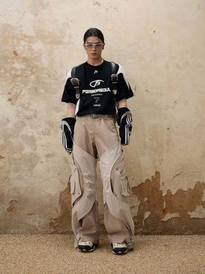 Personsoul Split Sleeve Racing T-shirt-IYAMIUIO