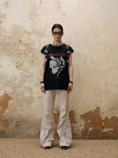 Personsoul Tight Cargo Pants-IYAMIUIO