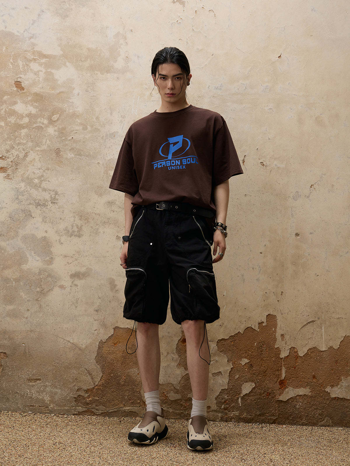 Personsoul Cargo Pocket Shorts-IYAMIUIO