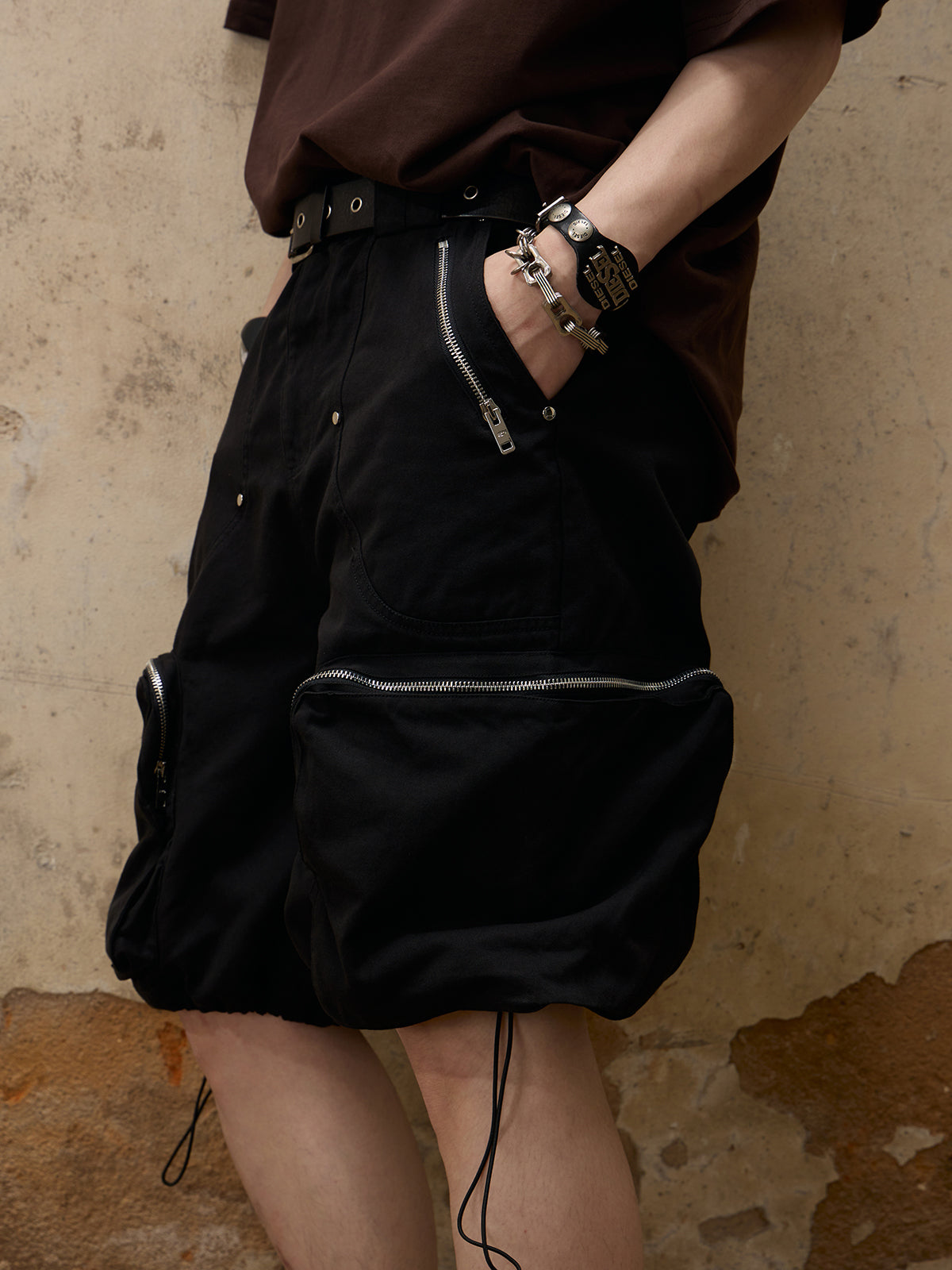 Personsoul Cargo Pocket Shorts-IYAMIUIO