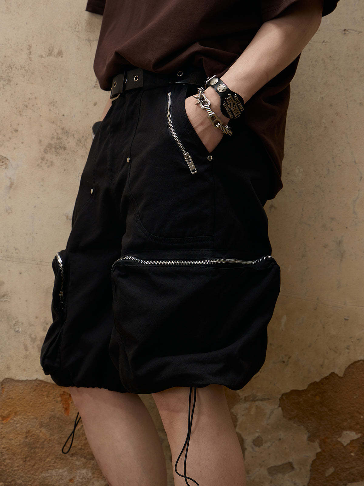 Personsoul Cargo Pocket Shorts-IYAMIUIO