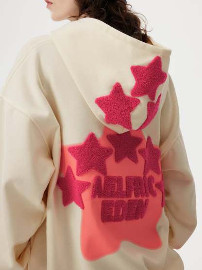 Aelfric Eden Vintage Embroidery Star Hoodie-IYAMIUIO