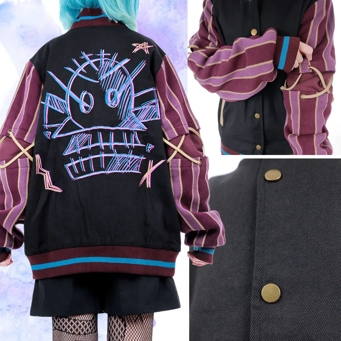 Monkey Bomb Varsity Jacket JINX-IYAMIUIO