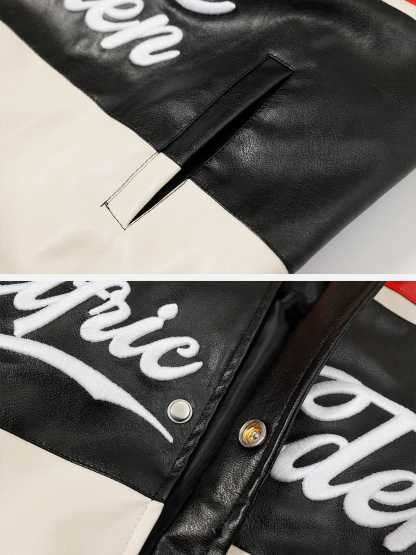 Aelfric Eden Stitching Color Motorcycle Jacket-IYAMIUIO