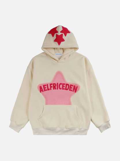 Aelfric Eden Vintage Embroidery Star Hoodie-IYAMIUIO