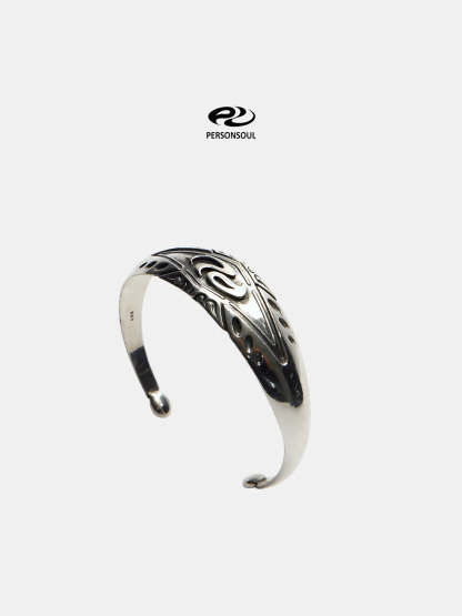 Personsoul Yuan Symbol Silver Bracelet-IYAMIUIO
