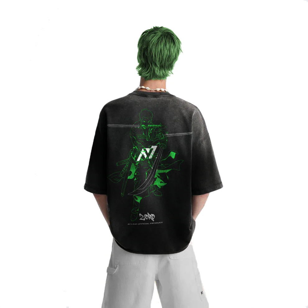 Zoro Streetwear Washed Tee-One.P-IYAMIUIO