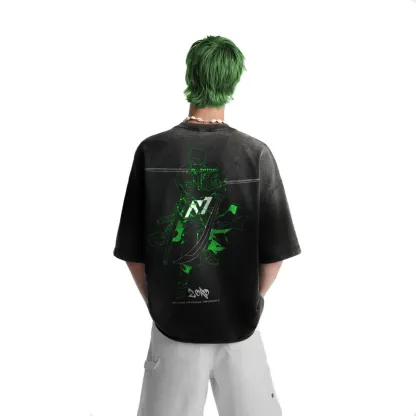 Zoro Streetwear Washed Tee-One.P-IYAMIUIO