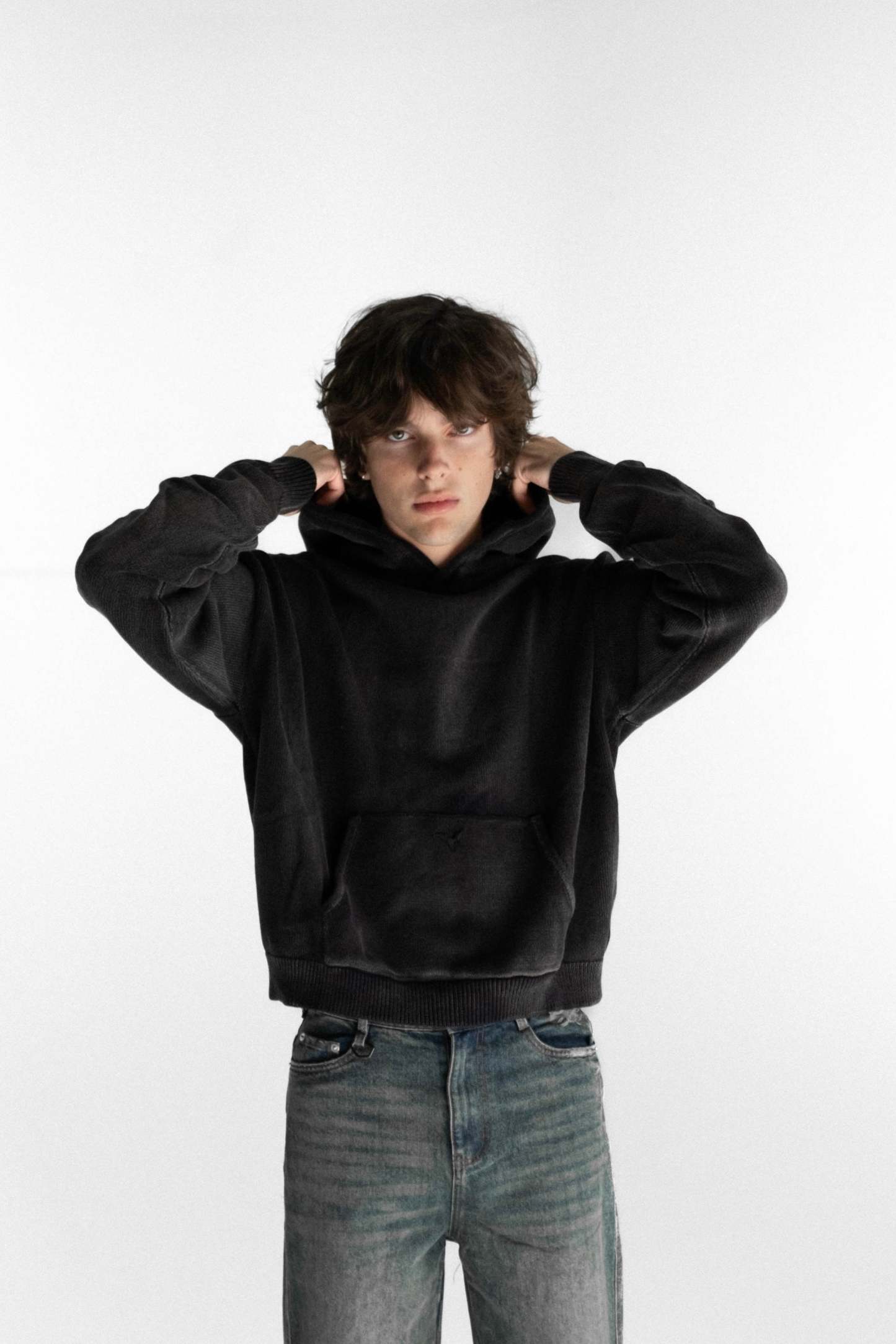 KNITTED PULLOVER (COAL)-IYAMIUIO