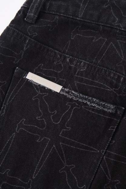 MONOGRAM DENIM JEANS-IYAMIUIO
