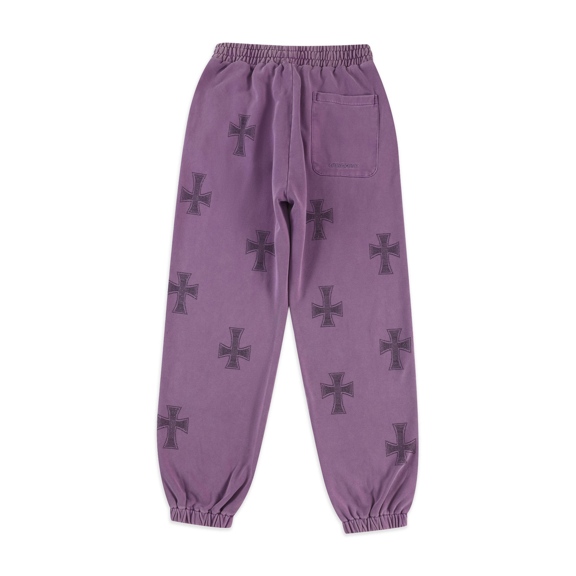 WASHED PURPLE RHINESTONE JOGGERS-IYAMIUIO