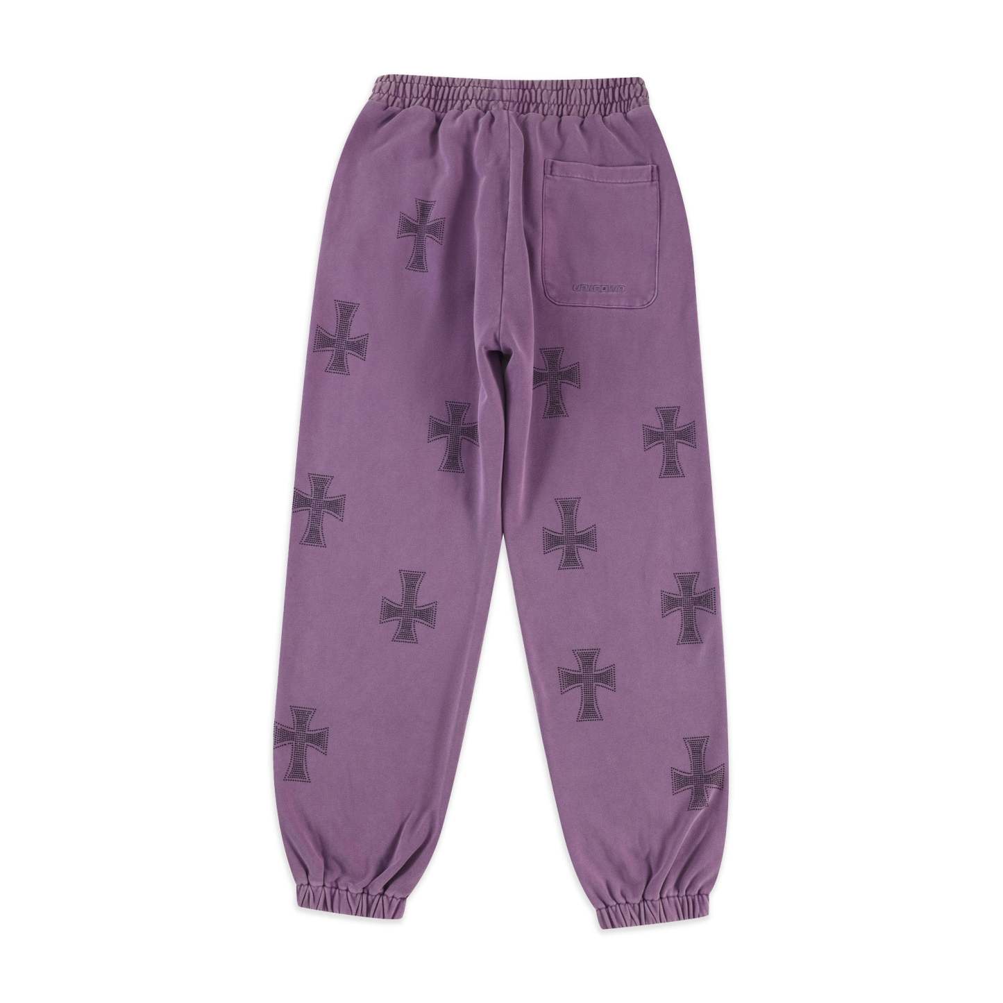 WASHED PURPLE RHINESTONE JOGGERS-IYAMIUIO