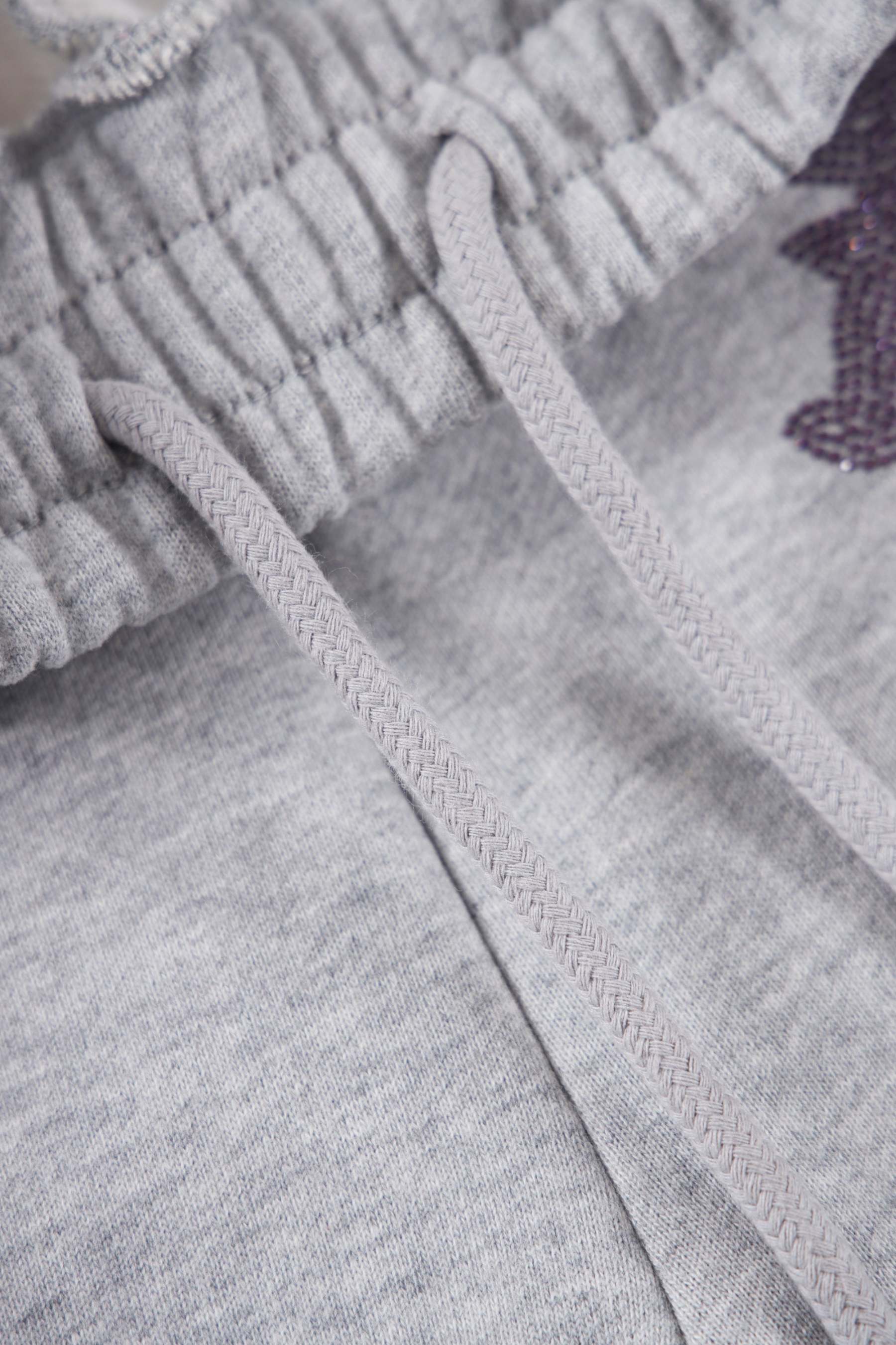 GREY PURPLE RHINESTONE JOGGERS-IYAMIUIO