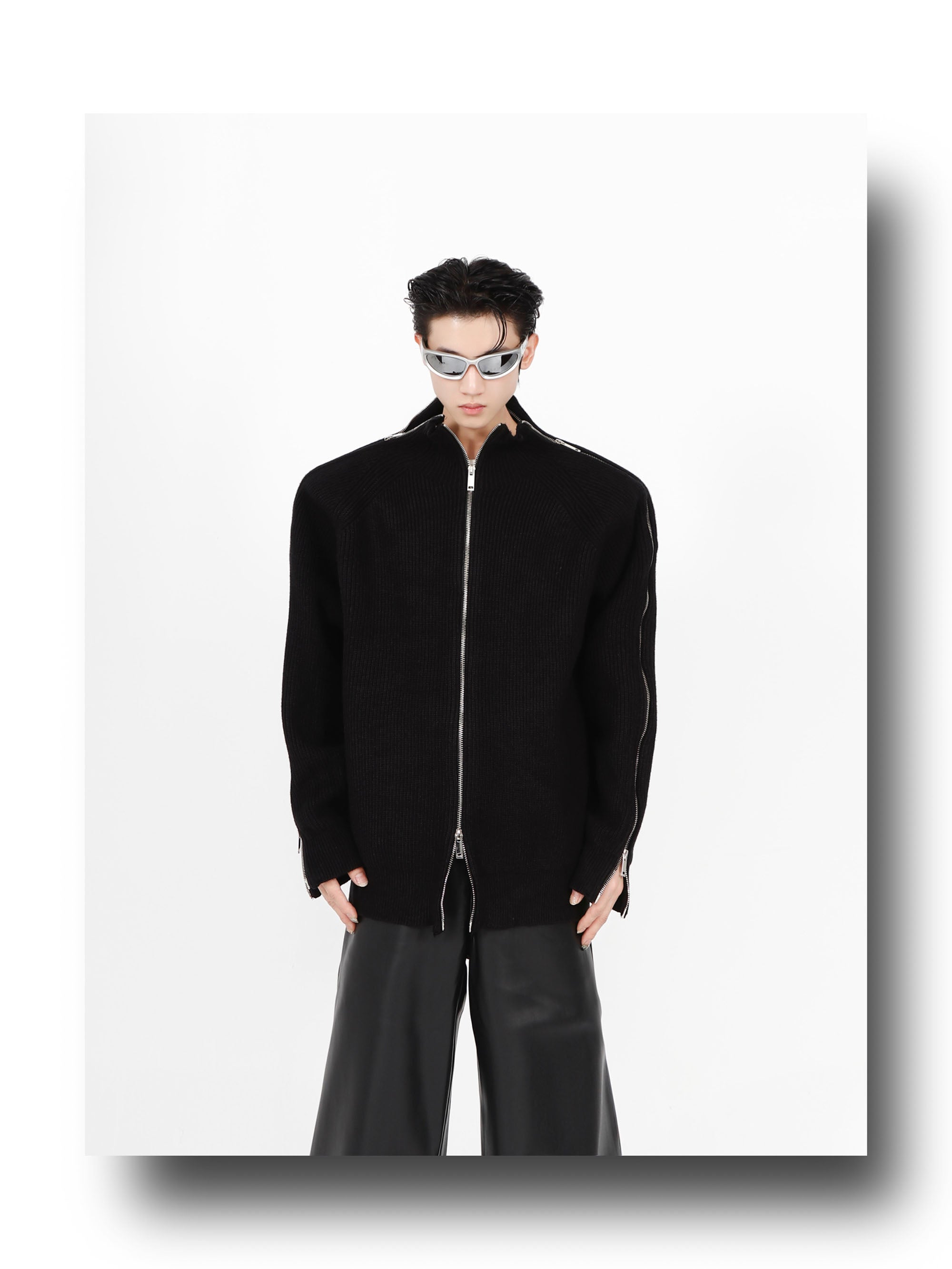 Stitching Sweater-IYAMIUIO