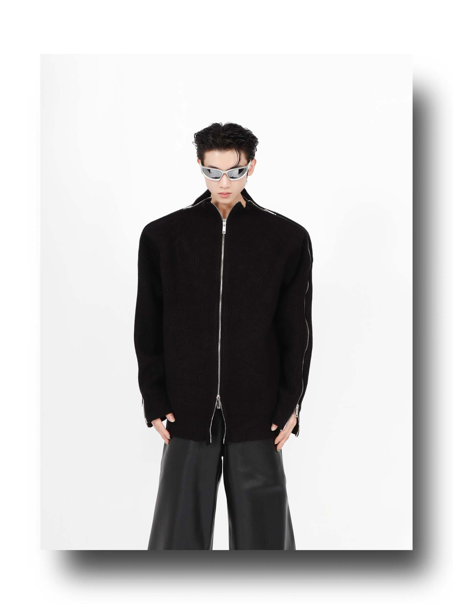 Stitching Sweater-IYAMIUIO