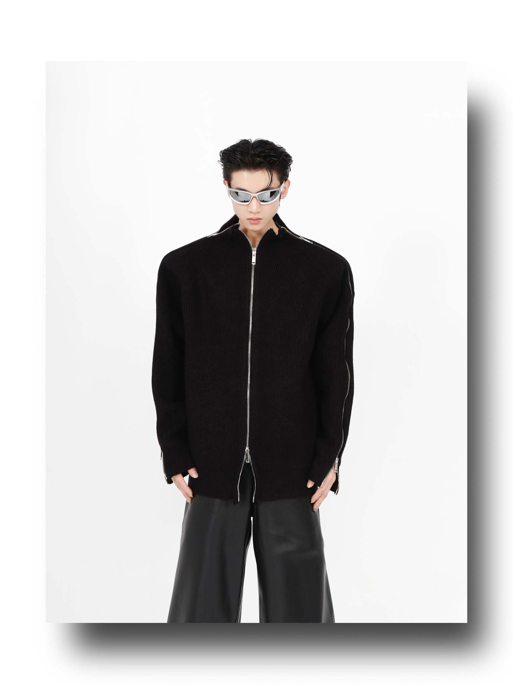 Stitching Sweater-IYAMIUIO