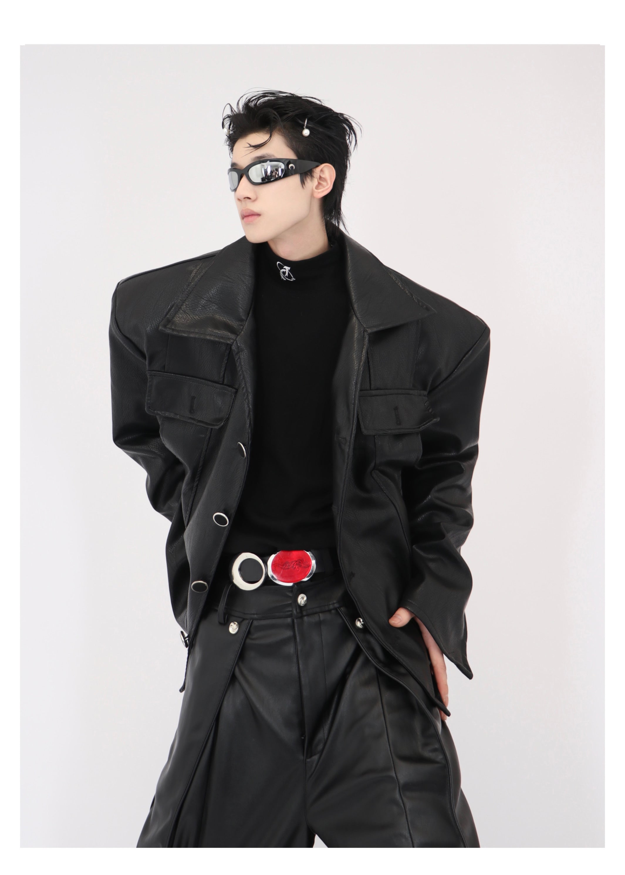 Short Jacket Motorcycle Jacket-IYAMIUIO