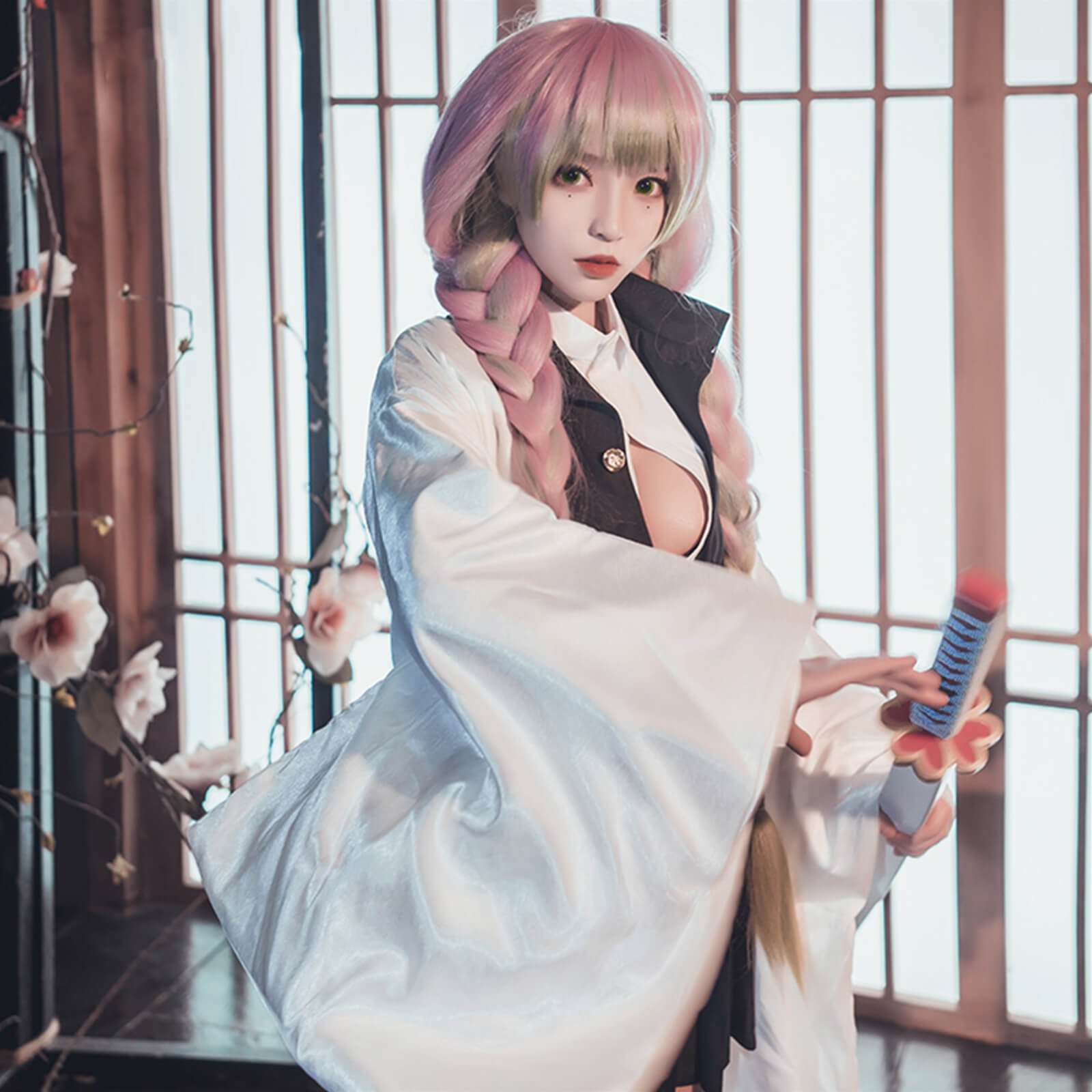 Demon Cosplay Costumes Mitsuri Kanroji Cosplay Set-IYAMIUIO