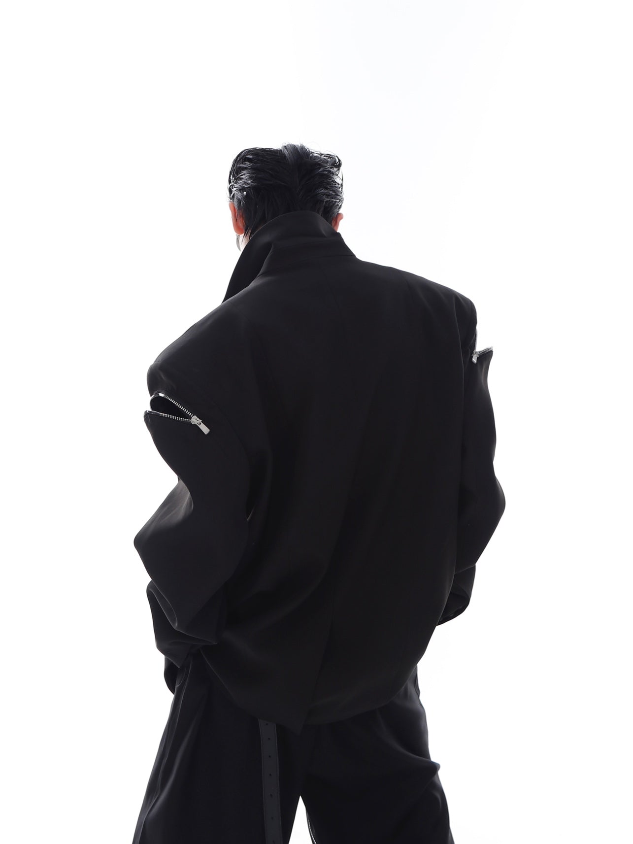 【23s Feb.】Zipper Black and Green Jacket-IYAMIUIO