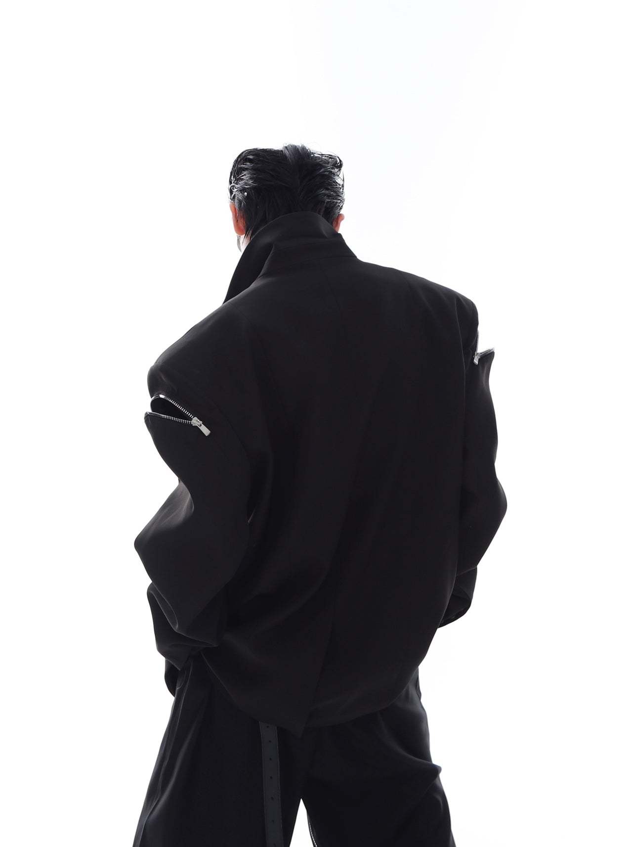 【23s Feb.】Zipper Black and Green Jacket-IYAMIUIO