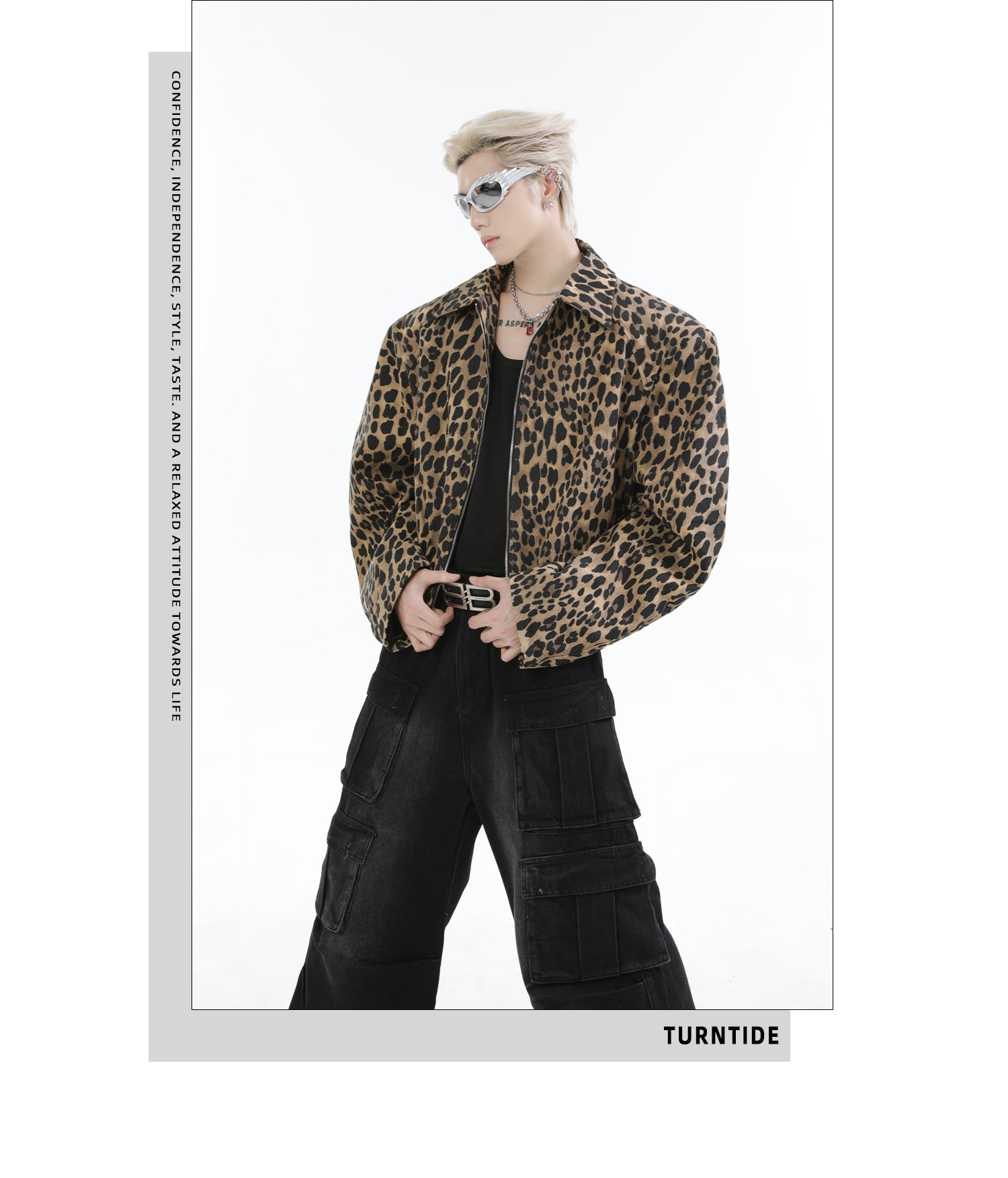 【24s Oct.】Leopard Washed Denim Vintage Jacket-IYAMIUIO