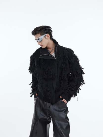 【24s Oct.】Tassel Jacquard Thickened Knitted Sweater-IYAMIUIO