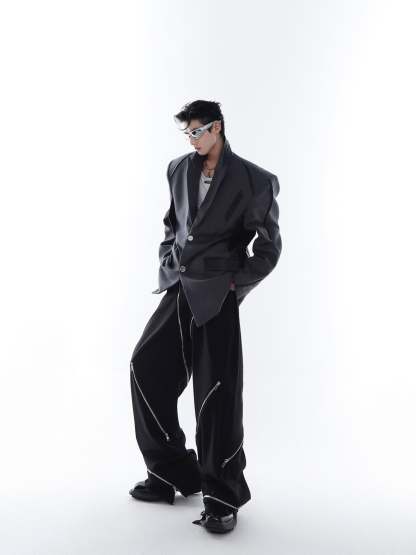 【23s Feb.】PU Shoulder Pad Jacket-IYAMIUIO